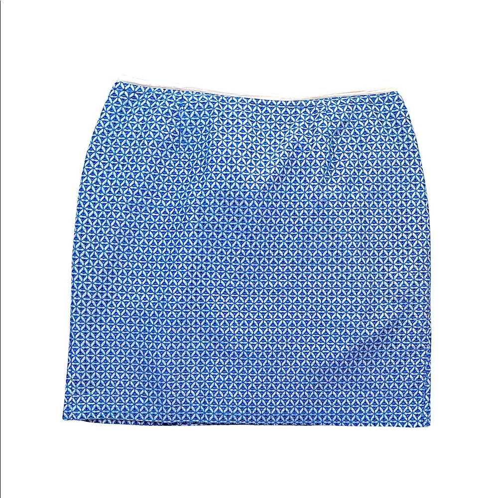 Talbots Eyelet Blue White Cotton Skirt 16WP